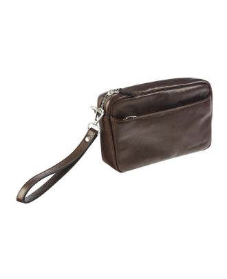 Maverick Brown Lederen Business tas met Laptopvak 15,6"