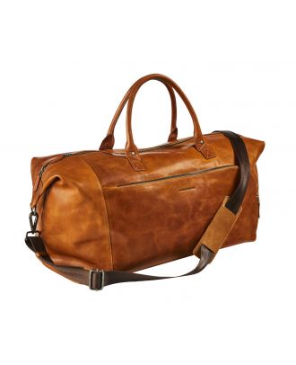 Maverick Brown Lederen Business tas met Laptopvak 15,6"