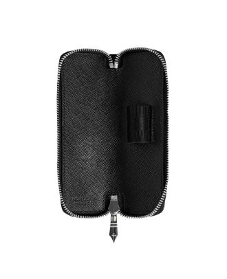Montblanc Sartorial Leren Pennetui 1 Pen Tweed Blue