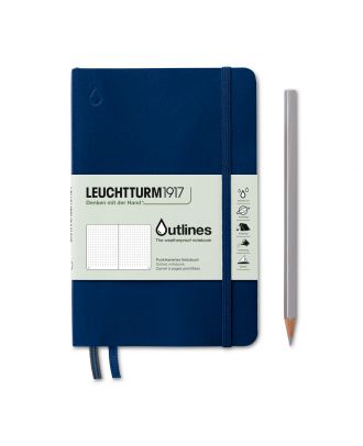 Leuchtturm1917 Flexcover Outlines Waterproof B6+ Signal Navy Notitieboek