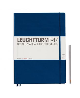 Leuchtturm1917 Notitieboek Master Slim A4+ Navy Blanco