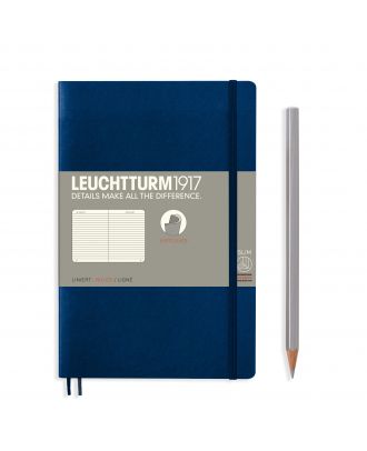 Leuchtturm1917 Notitieboek Composition B6+ Soft Cover Navy Gelijnd