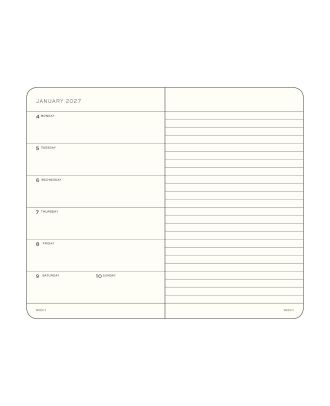 Leuchtturm1917 Agenda 2021 Weekplanner + Notities Pocket Zwart