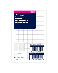Filofax Vulling Pocket Wit Geruit