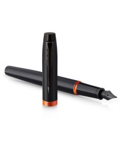 PARKER IM Black Flame Orange Vibrant Rings Vulpen