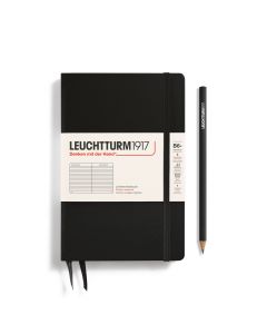 Leuchtturm1917 Notitieboek Slim B6+ Paperback Hardcover Black Gelijnd