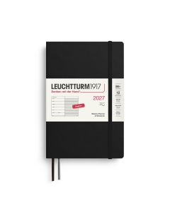 Leuchtturm1917 Agenda 2027 Weekplanner + Notities Paperback B6+ Softcover Black