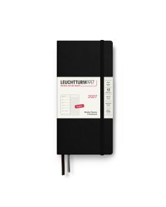 Leuchtturm1917 Agenda 2027 Weekplanner + Notities Dotted Wallet Black