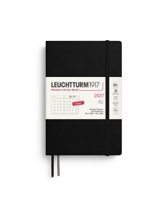 Leuchtturm1917 Agenda 2027 Maandplanner + Notebook Paperback B6+ Soft Cover Black
