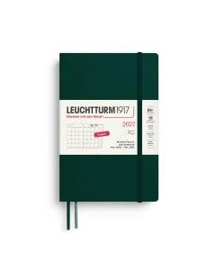 Leuchtturm1917 Agenda 2027 Maandplanner + Notebook Paperback B6+ Soft Cover Forest Green