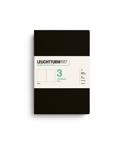 Leuchtturm1917 Jottbook Pur Medium Black Blanco Set van 3