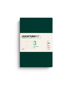 Leuchtturm1917 Jottbook Pur Medium Forest Green Dotted Set van 3