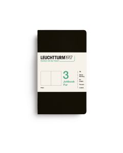 Leuchtturm1917 Jottbook Pur Pocket Black Blanco Set van 3