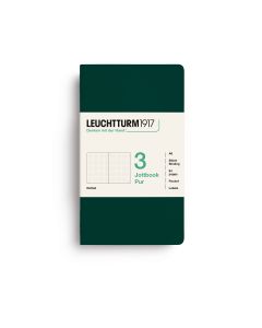 Leuchtturm1917 Jottbook Pur Pocket Forest Green Dotted Set van 3