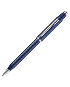 Cross Century II Blue Gegraveerd Diamantpatroon Balpen