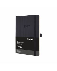 Sigel Conceptum Pure 2027 Weekagenda A5 Zwart Soft Cover