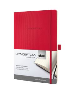 Sigel Conceptum Pure Notitieboek Ca. A4 Soft Cover Red Gelijnd