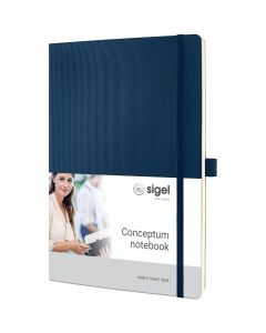 Sigel Conceptum Pure Notitieboek Ca. A4 Midnight Blue Soft Cover Gelijnd