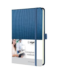 Sigel Conceptum Pure Notitieboek A5 Hard Cover Metallic Blue Gelijnd