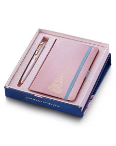 Sheaffer Prelude Emily in Paris Pastel Pink met Swarovski Crystal Mini Balpen met Notitieboek