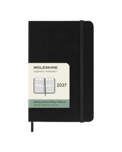 Moleskine Pocket Agenda 2027 Wekelijkse Planner Verticaal Zwarte Harde Kaft