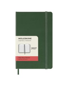 Moleskine Pocket Agenda 2027 Dagelijkse Planner Mirtegroene Harde Kaft