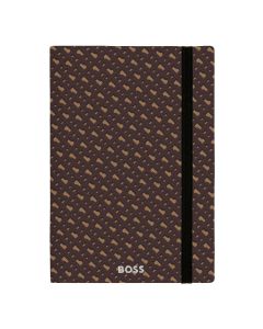 Hugo Boss A5 Notitieboek Monogram Camel Gelijnd
