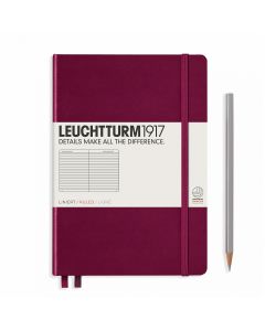 Leuchtturm1917 Notitieboek Medium Port Red Gelijnd