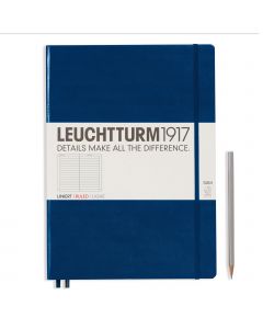 Leuchtturm1917 Notitieboek Master Slim A4+ Navy Gelijnd