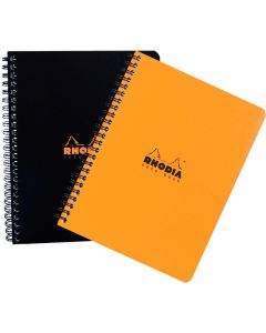 Rhodia Wirebound Spiral Notebook A4+ Gelijnd Zwart