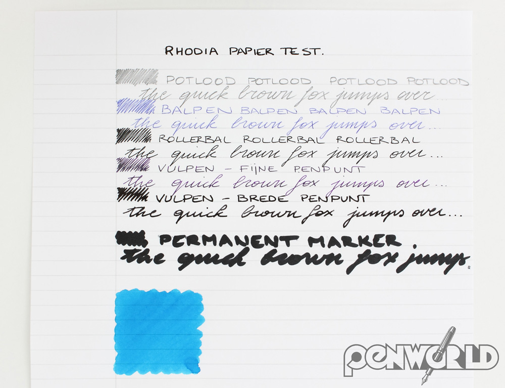 Rhodia papier test